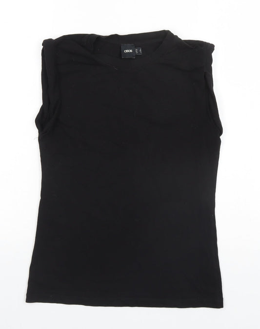 Womens UK Size 8 ASOS Black Basic Tank