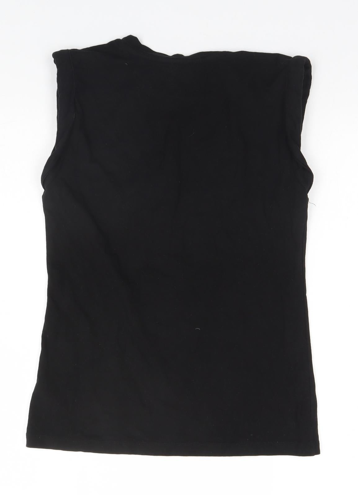 Womens UK Size 8 ASOS Black Basic Tank