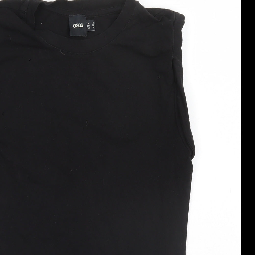 Womens UK Size 8 ASOS Black Basic Tank