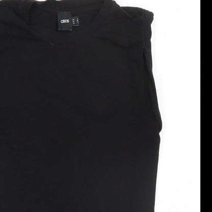 Womens UK Size 8 ASOS Black Basic Tank