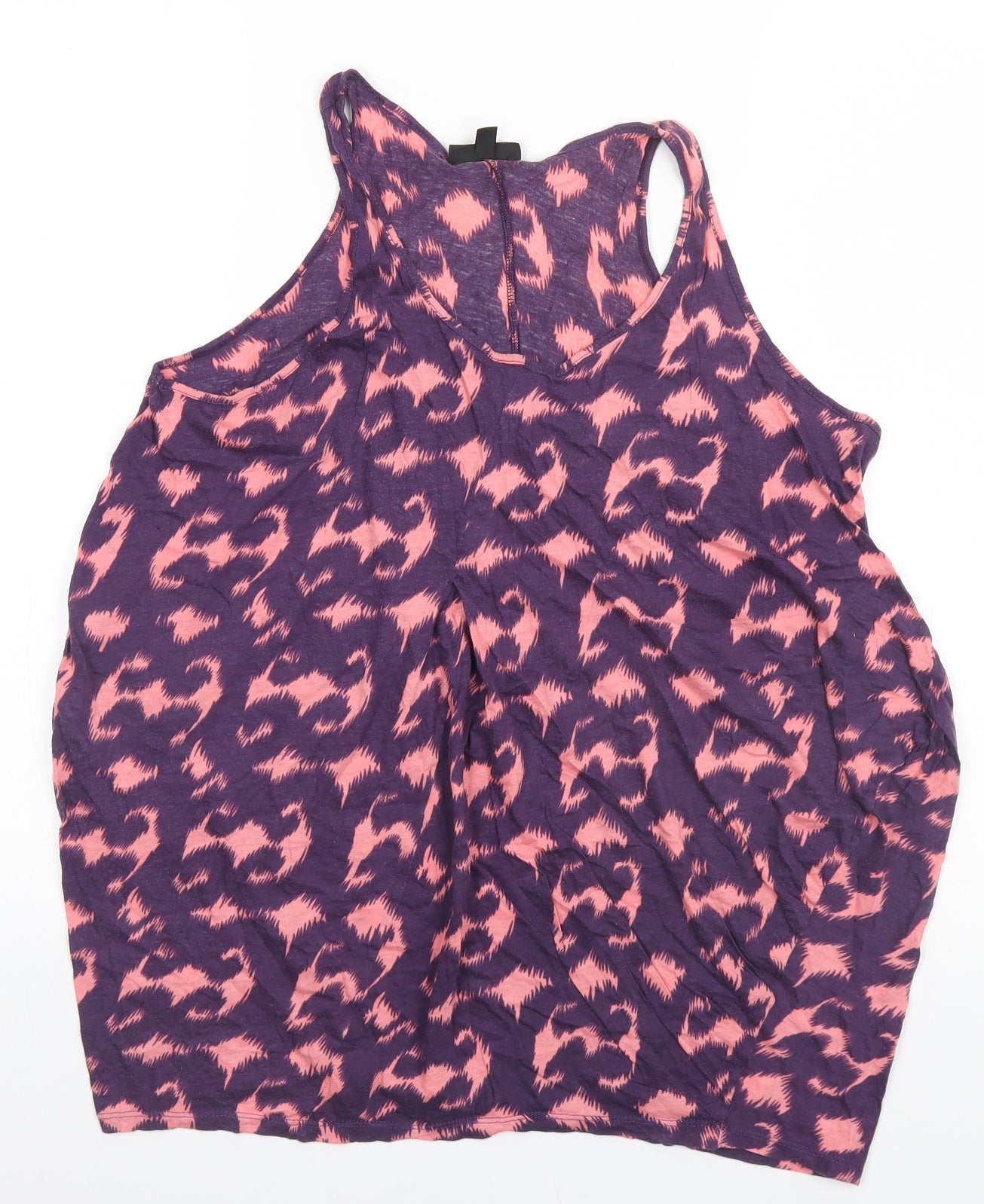 Womens UK Size 10 Topshop Blue Basic Tank