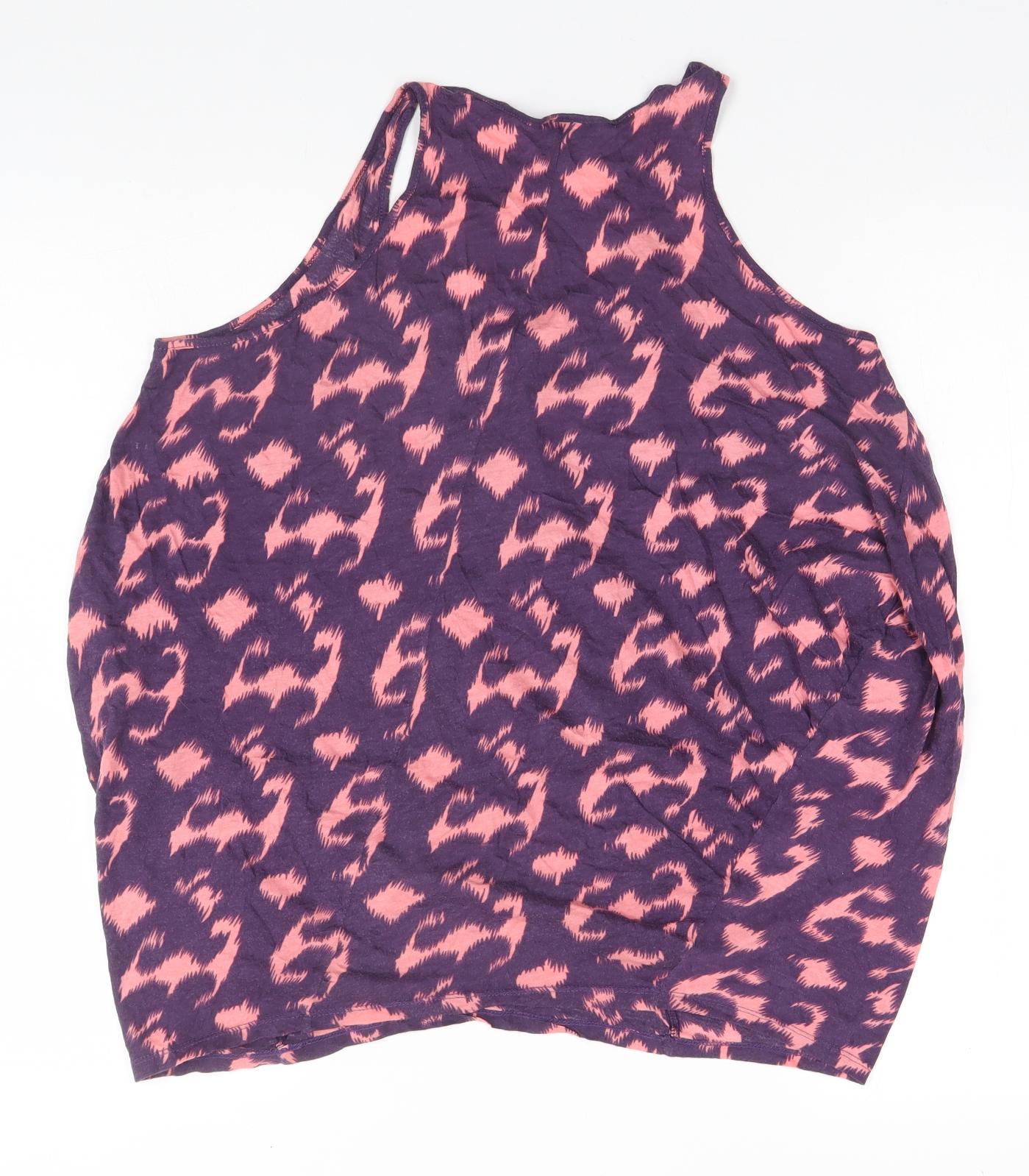 Womens UK Size 10 Topshop Blue Basic Tank