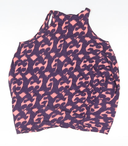 Womens UK Size 10 Topshop Blue Basic Tank