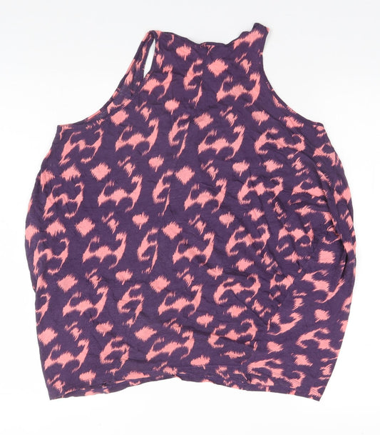 Womens UK Size 10 Topshop Blue Basic Tank