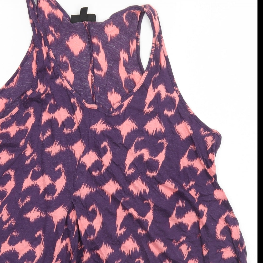 Womens UK Size 10 Topshop Blue Basic Tank