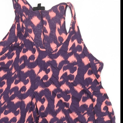 Womens UK Size 10 Topshop Blue Basic Tank