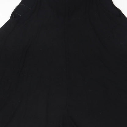Womens UK Size 8 Ribbon Black Basic Blouse