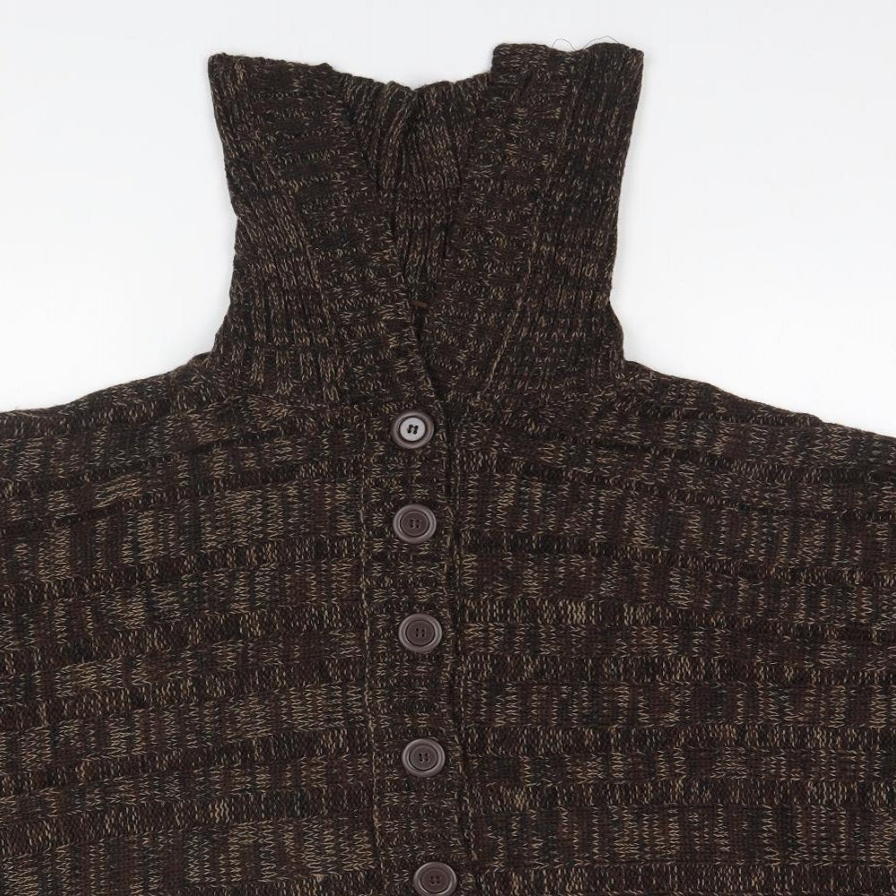 Womens UK Size One Size Atmosphere Brown Overcoat