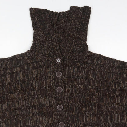 Womens UK Size One Size Atmosphere Brown Overcoat