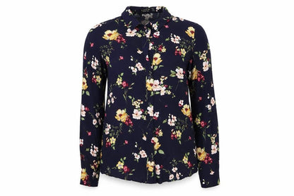 Womens UK Size S Bershka Blue Basic Button-Up