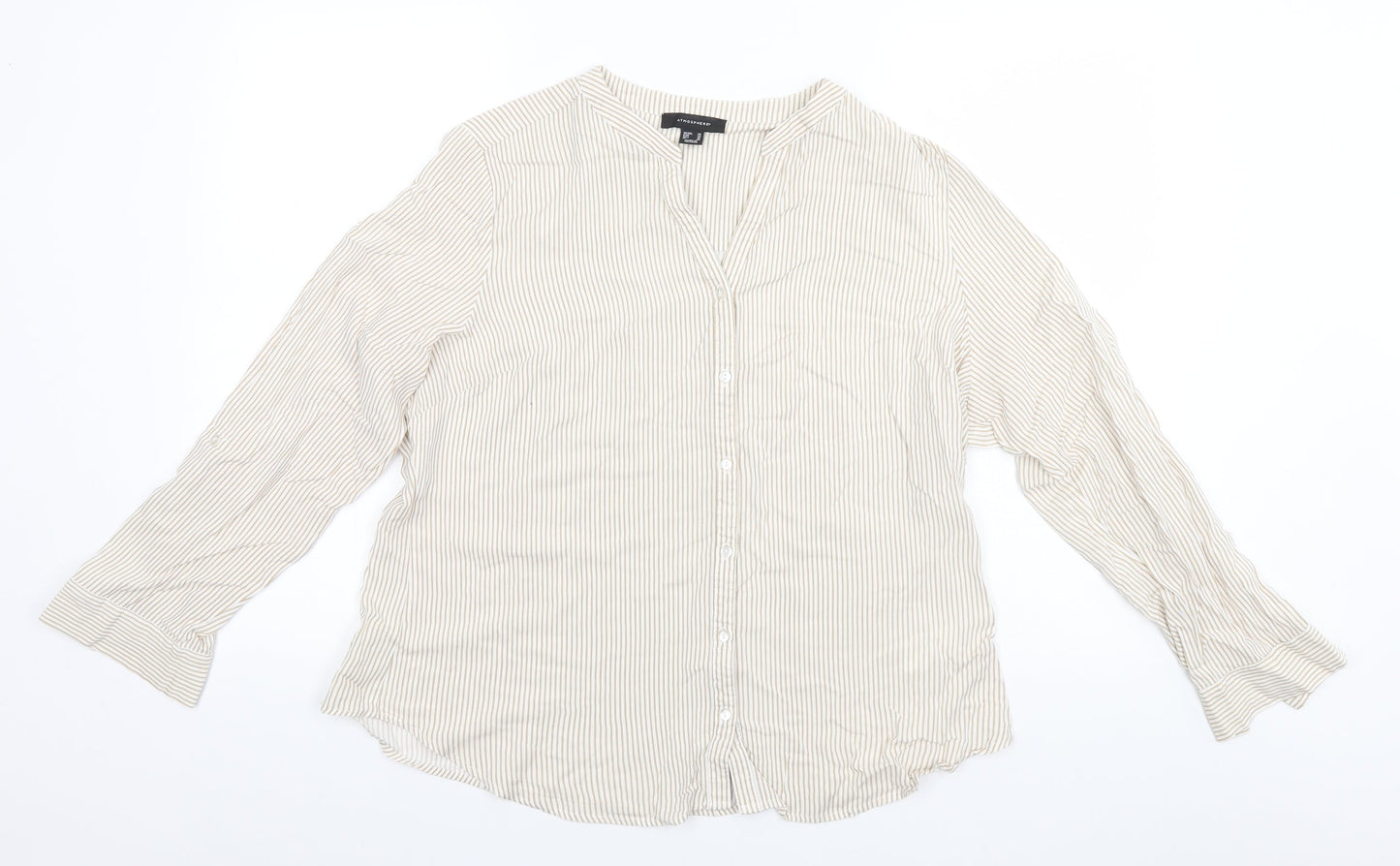 Womens UK Size 20 Atmosphere Green Basic Button-Up