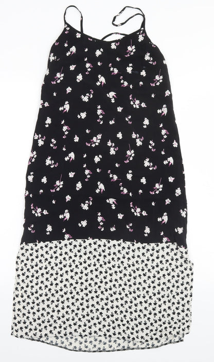 ASOS Womens Black Floral Viscose Pencil Dress  Size 8  Halter