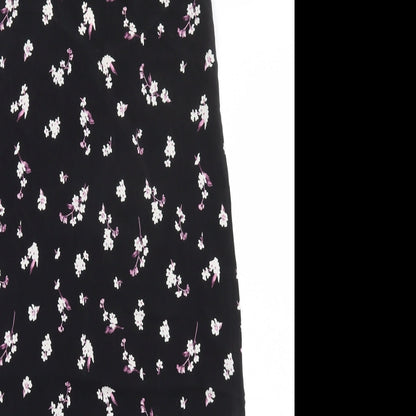 ASOS Womens Black Floral Viscose Pencil Dress  Size 8  Halter