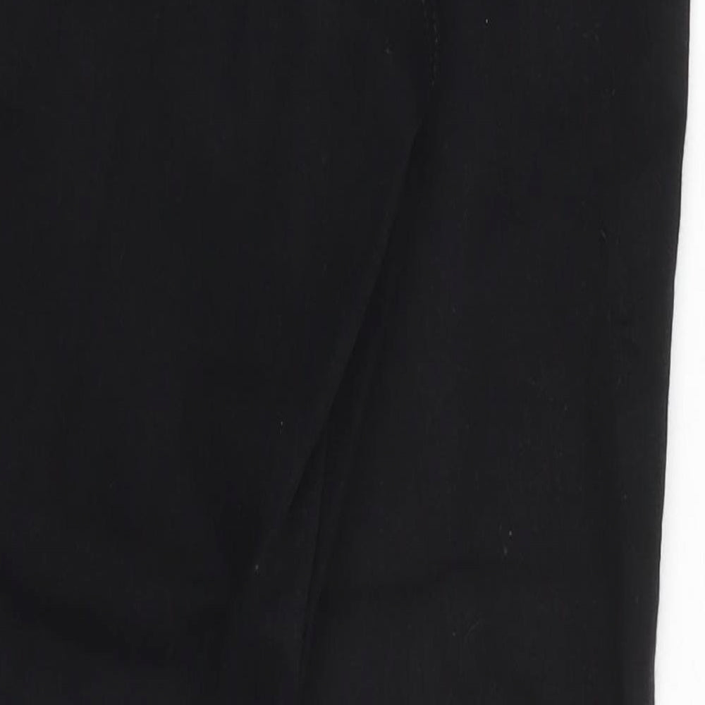 Topshop Womens Black  Cotton Straight Jeans Size 28 in L24 in Regular