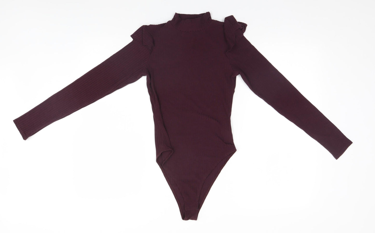 New Look Womens Red Striped Polyester Leotard One-Piece Size 8