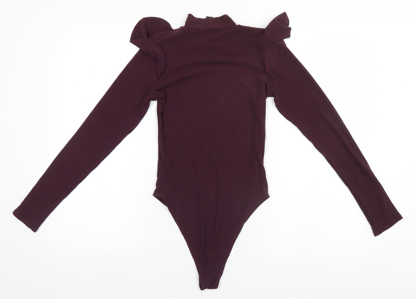 New Look Womens Red Striped Polyester Leotard One-Piece Size 8