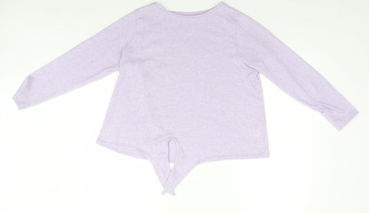 George Womens Blue Round Neck  Polyester Pullover Jumper Size 16