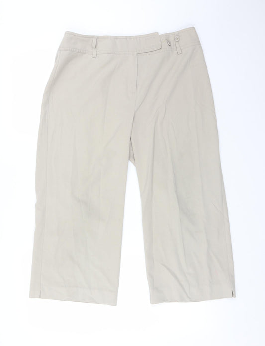 Womens UK Size 14 WOOLWORTHS Regular Fit  Beige Trousers