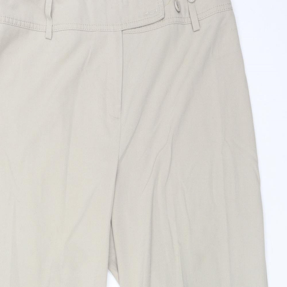 Womens UK Size 14 WOOLWORTHS Regular Fit  Beige Trousers