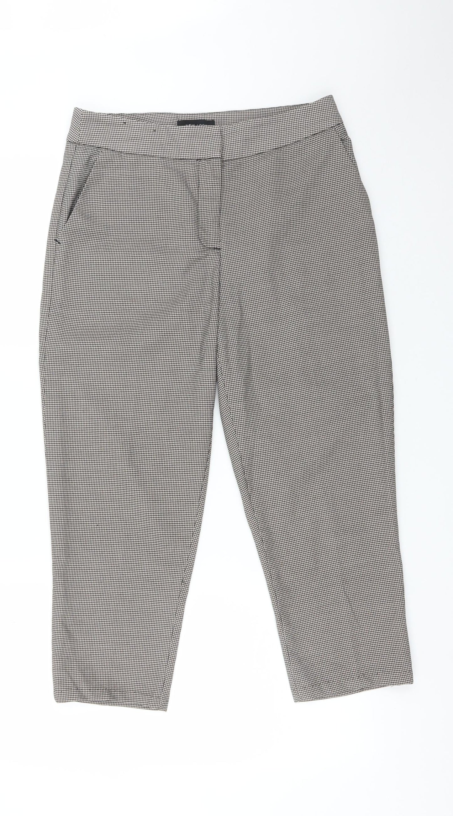 Womens UK Size 10 New Look Regular Fit Dress Pants Multicoloured Trousers