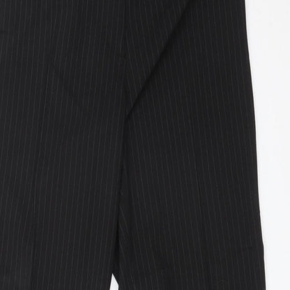 THE DEPARTMENT Womens Black Striped Polyester Dress Pants Trousers Size 18 L31 in Regular