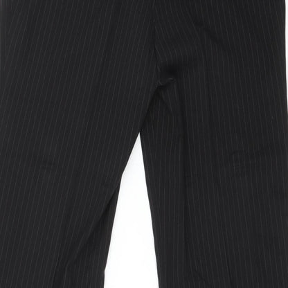 THE DEPARTMENT Womens Black Striped Polyester Dress Pants Trousers Size 18 L31 in Regular