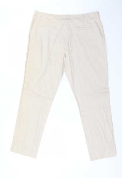 Womens UK Size 14 INTUITION Regular Fit Dress Pants Pink Trousers