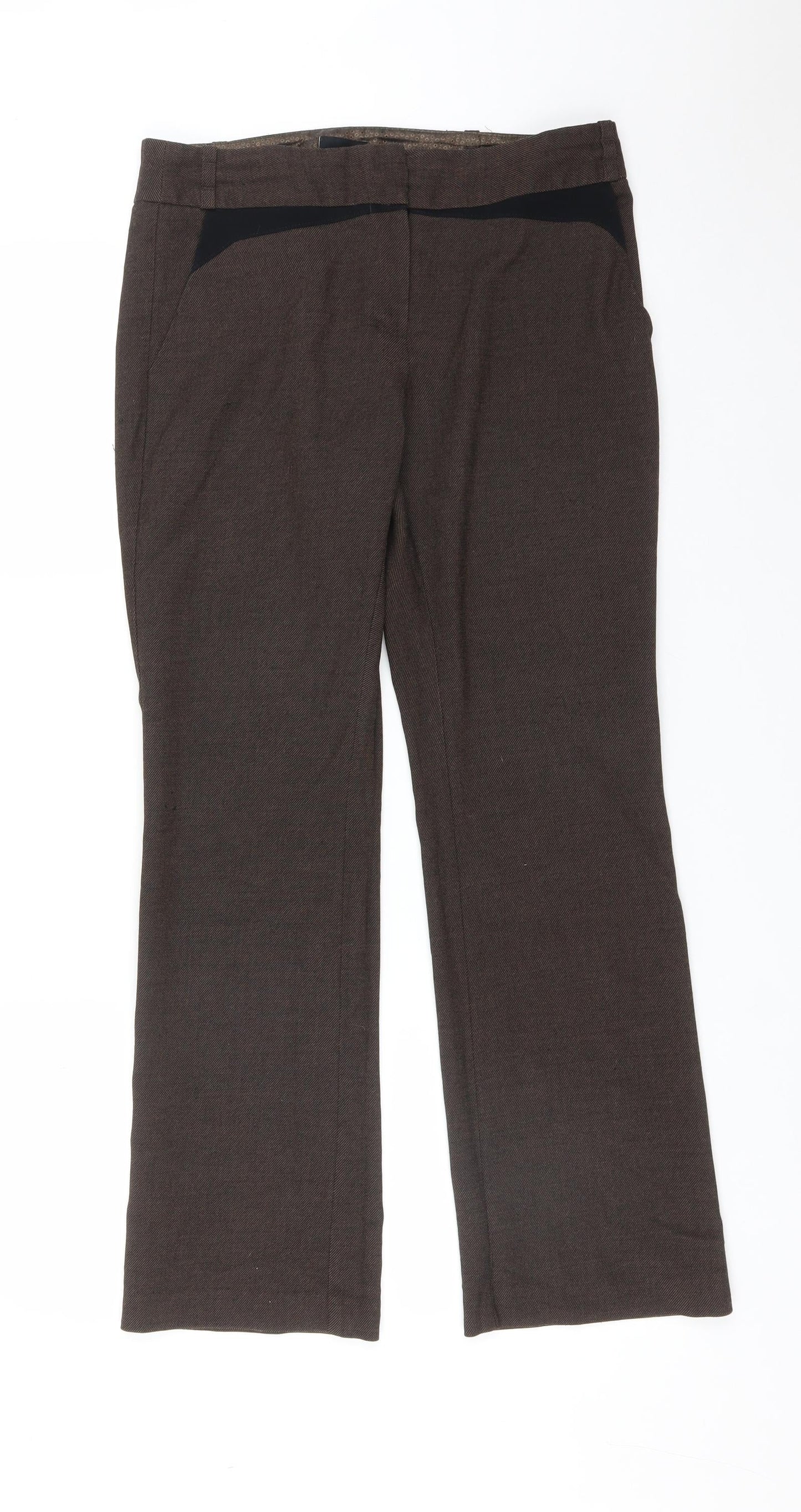 Womens UK Size 8 NEXT Regular Fit  Brown Trousers