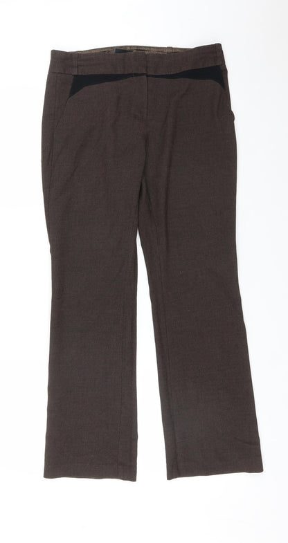 Womens UK Size 8 NEXT Regular Fit  Brown Trousers