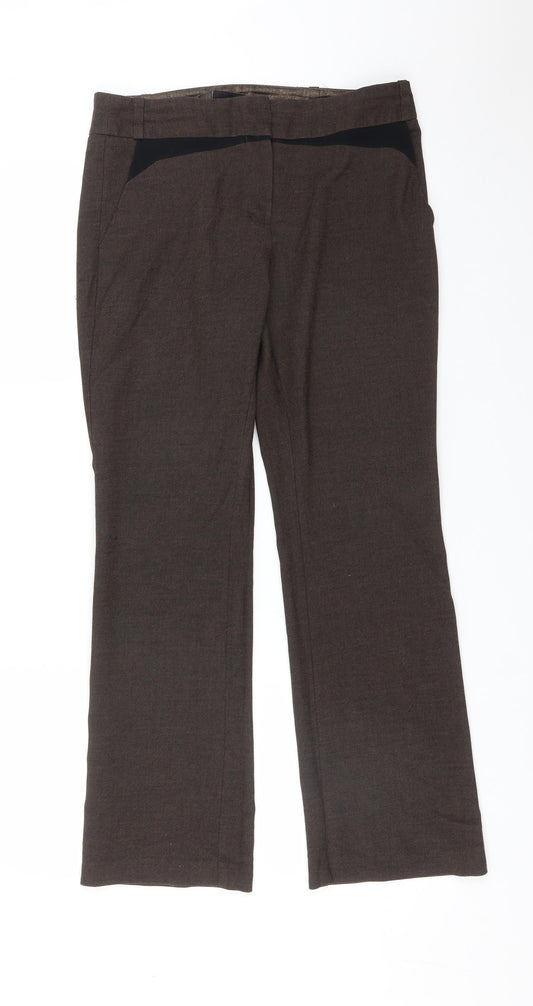 Womens UK Size 8 NEXT Regular Fit  Brown Trousers