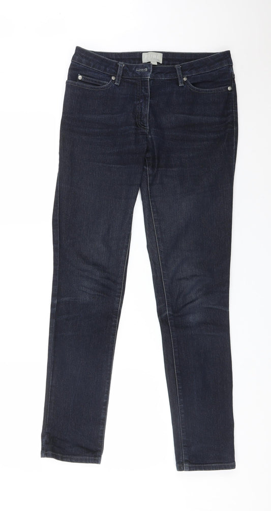 Pure Womens Blue  Cotton Straight Jeans Size 8 L30 in Regular