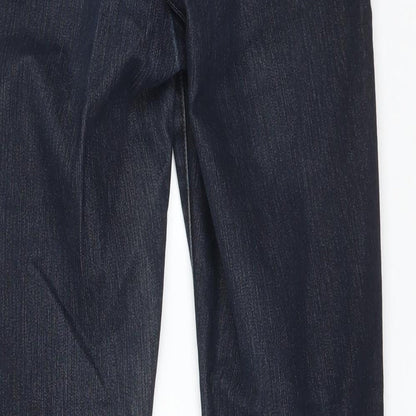 Pure Womens Blue  Cotton Straight Jeans Size 8 L30 in Regular