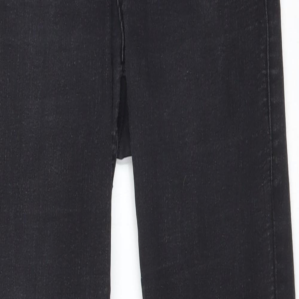 Topshop Womens Black  Cotton Skinny Jeans Size 28 L32 in Regular