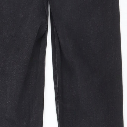 Topshop Womens Black  Cotton Skinny Jeans Size 28 L32 in Regular