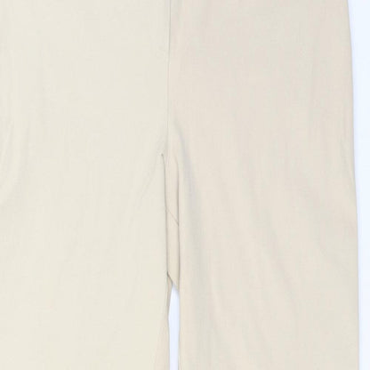 Womens UK Size 14 Preworn Regular Fit  Beige Trousers