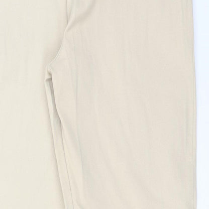 Womens UK Size 14 Preworn Regular Fit  Beige Trousers