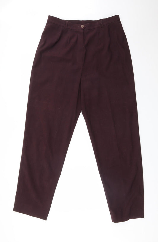 Country Casuals Womens Purple  Polyester Trousers  Size 14 L29 in Regular