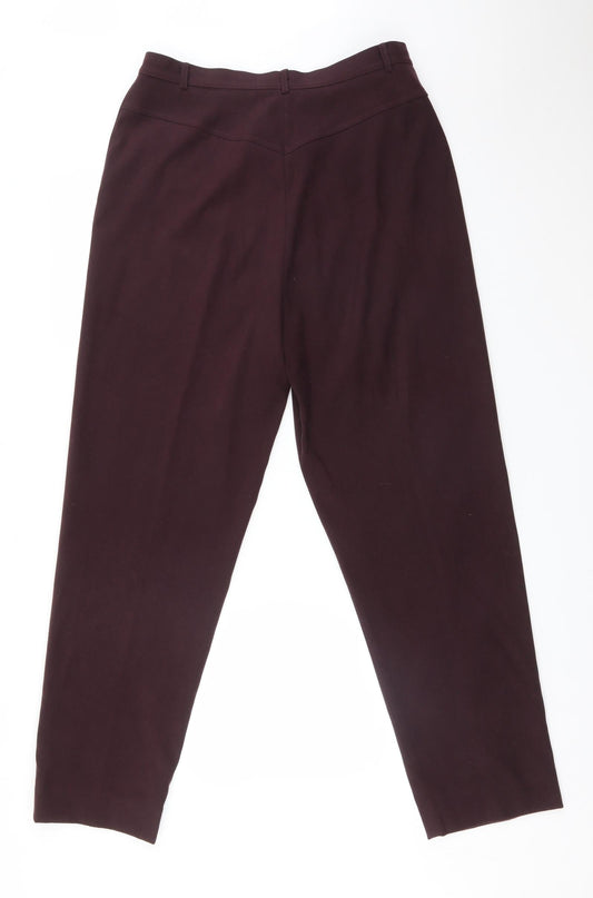 Country Casuals Womens Purple  Polyester Trousers  Size 14 L29 in Regular