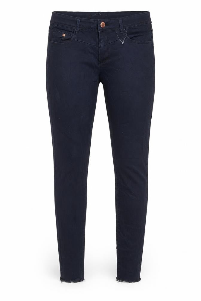 Front view of Amisu women’s blue skinny jeans, size UK 8, 27-inch leg regular