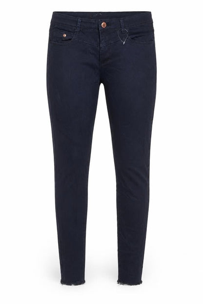 Front view of Amisu women’s blue skinny jeans, size UK 8, 27-inch leg regular