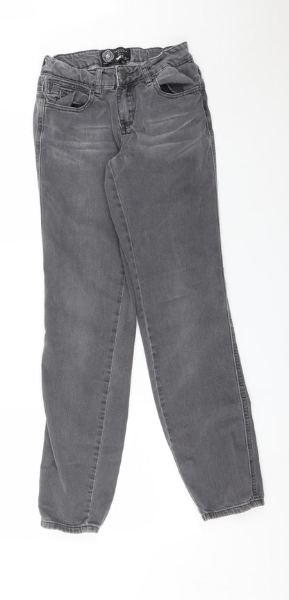 New Look Womens Grey  Cotton Straight Jeans Size 10 L30 in Regular