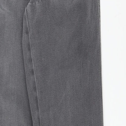 New Look Womens Grey  Cotton Straight Jeans Size 10 L30 in Regular