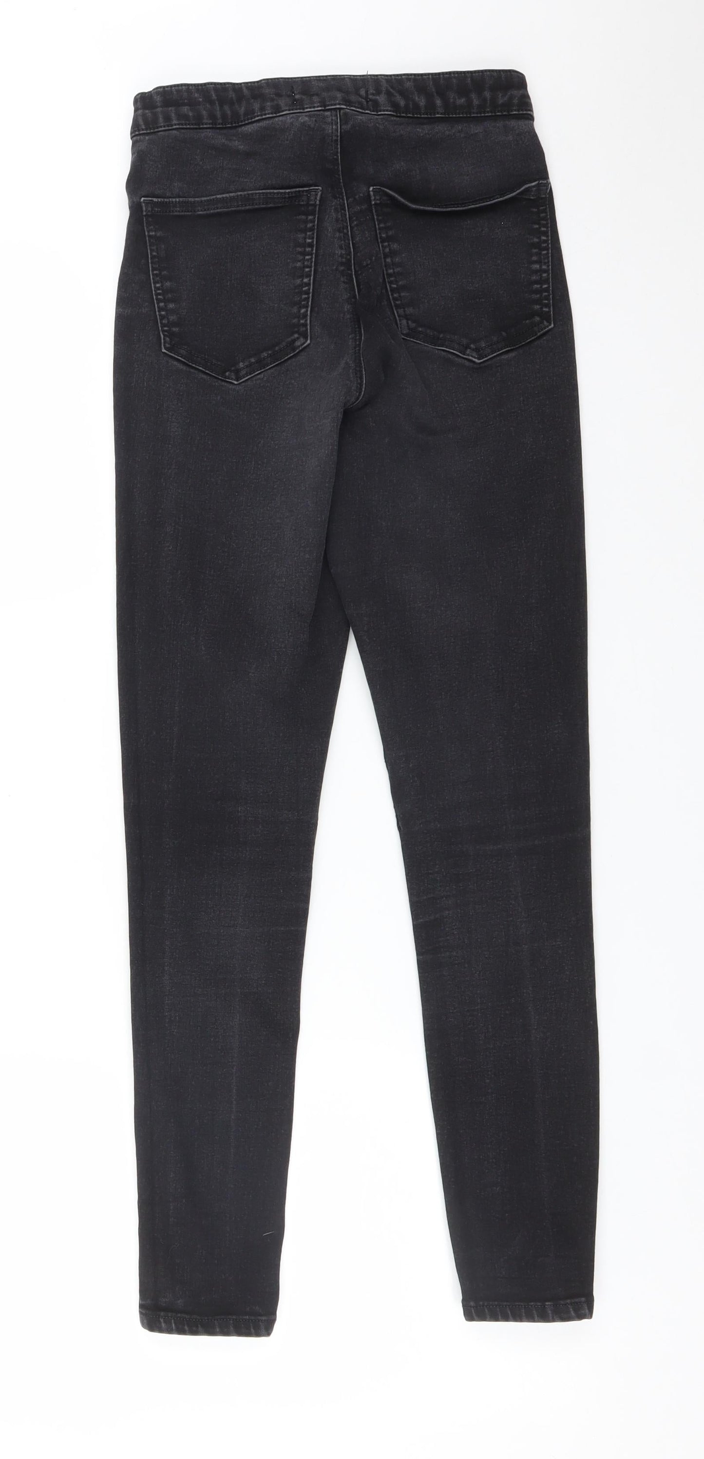 Topshop Womens Black  Cotton Skinny Jeans Size 28 L30 in Regular