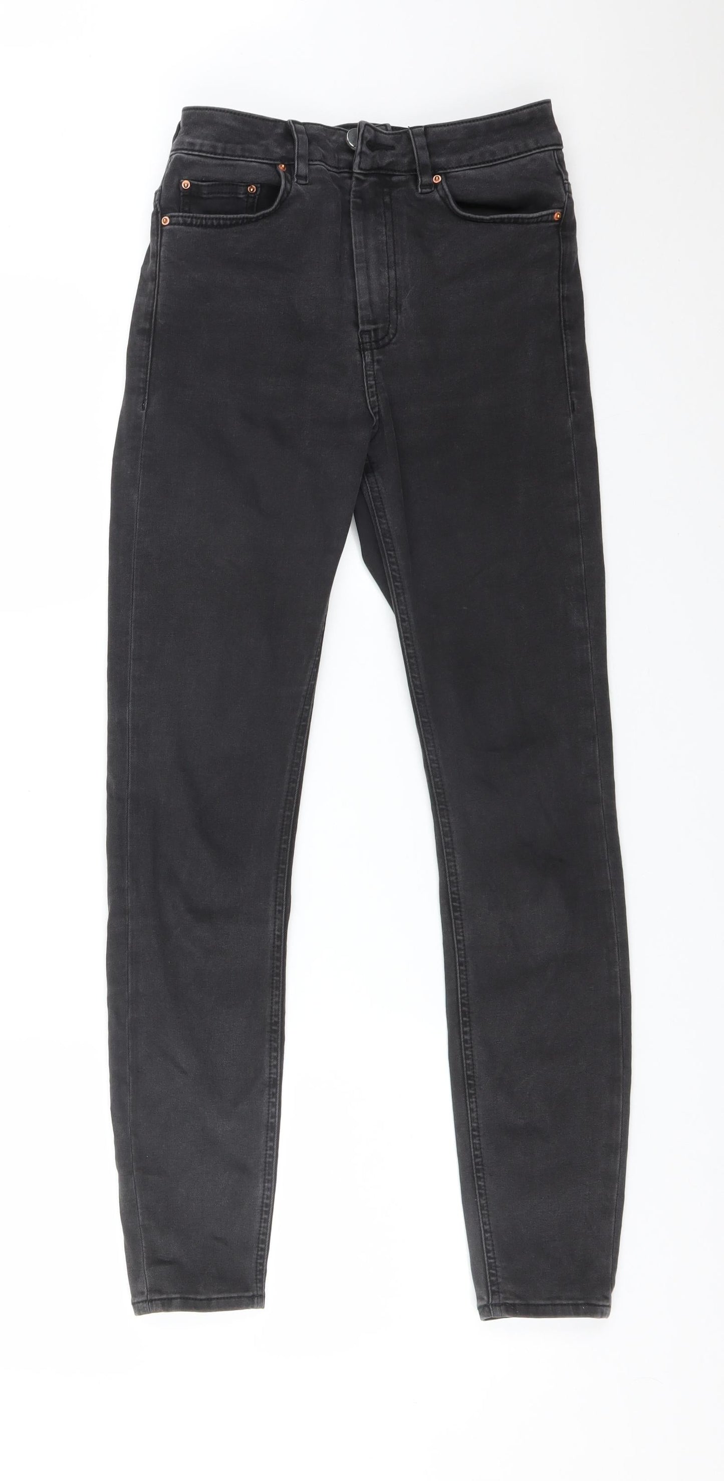 ASOS Womens Black  Cotton Skinny Jeans Size 25 L32 in Regular