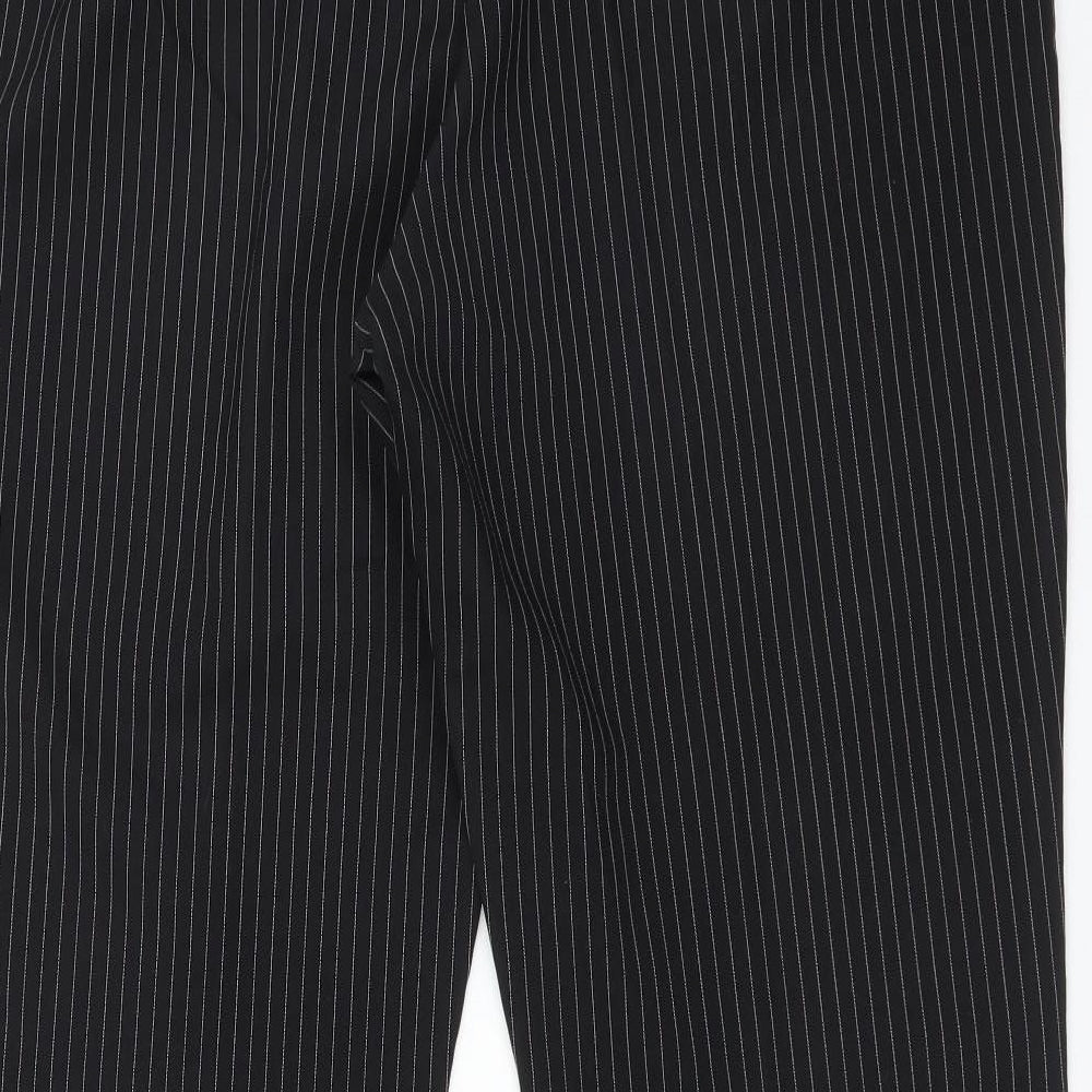 Womens UK Size 16 BHS Regular Fit Dress Pants Black Trousers