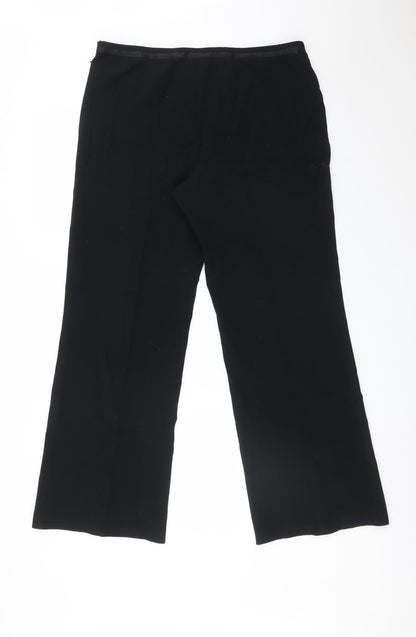 Womens UK Size 14 M&S Regular Fit  Black Trousers