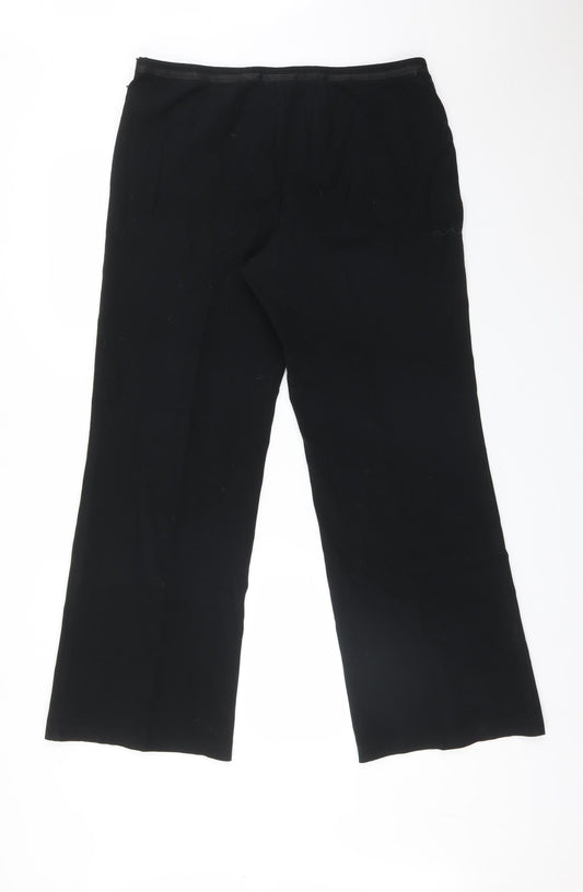 Womens UK Size 14 M&S Regular Fit  Black Trousers