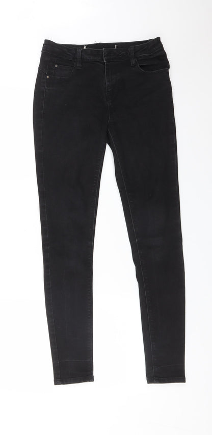 DENIM CO Womens Black  Cotton Skinny Jeans Size 10 L29 in Regular