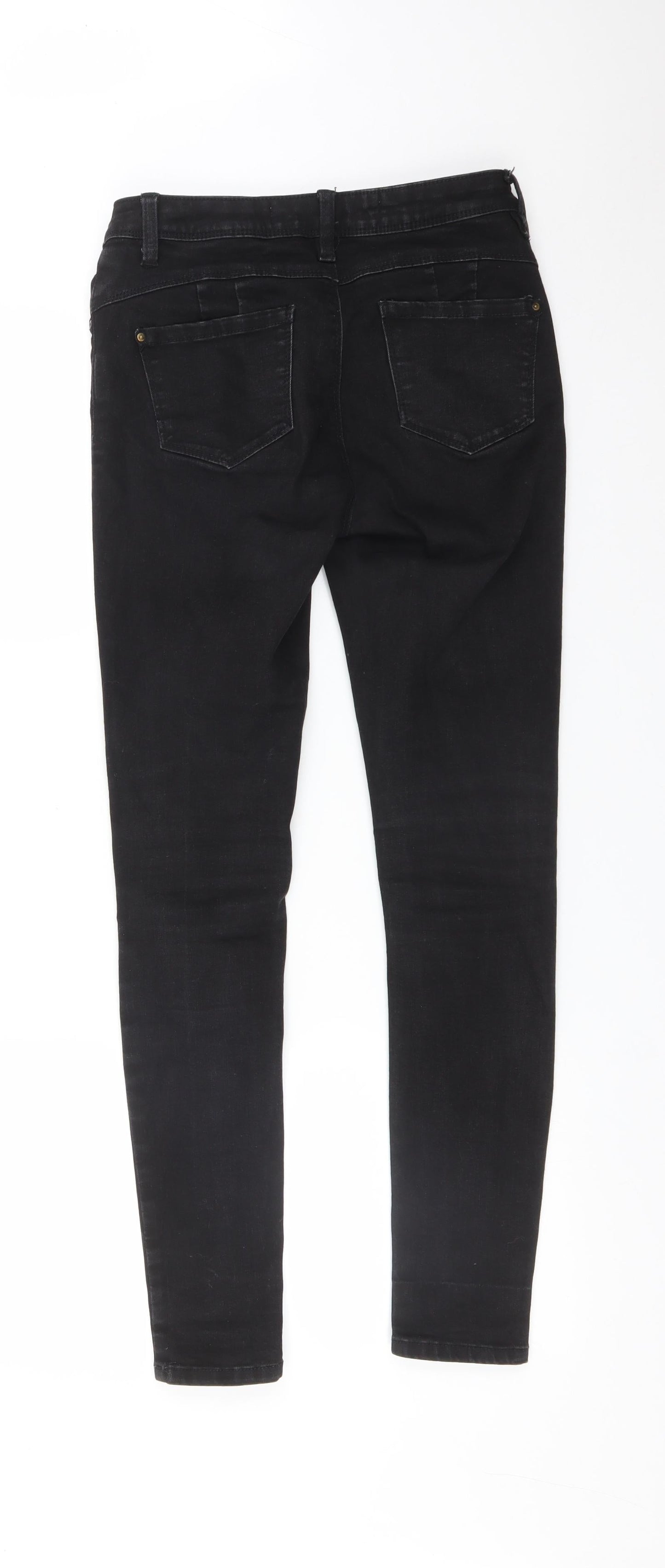 DENIM CO Womens Black  Cotton Skinny Jeans Size 10 L29 in Regular