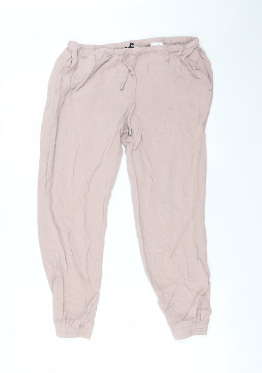 Womens UK Size 10 H&M Regular Fit  Pink Trousers